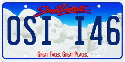 SD license plate 0SII46