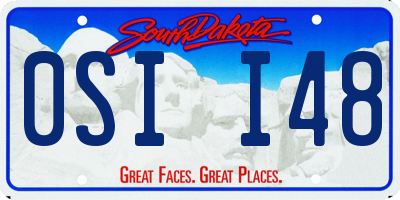 SD license plate 0SII48