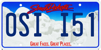 SD license plate 0SII51