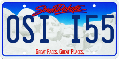 SD license plate 0SII55