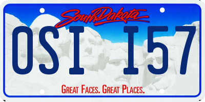 SD license plate 0SII57
