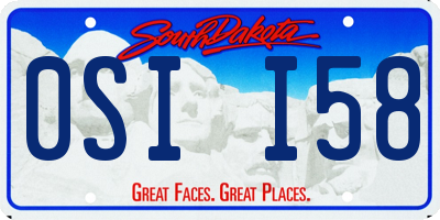 SD license plate 0SII58