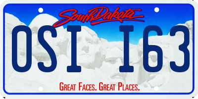 SD license plate 0SII63