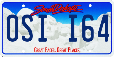 SD license plate 0SII64