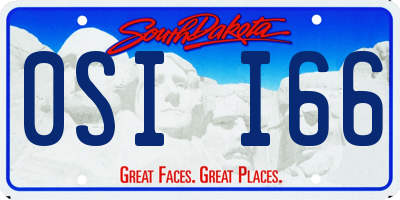 SD license plate 0SII66