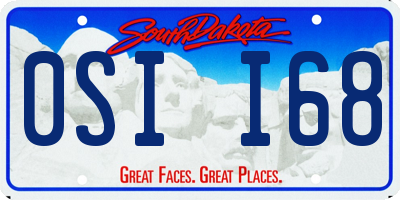 SD license plate 0SII68