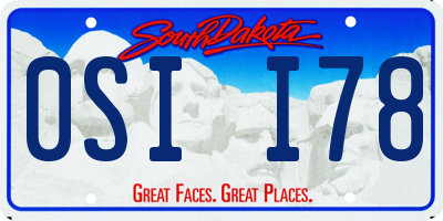 SD license plate 0SII78