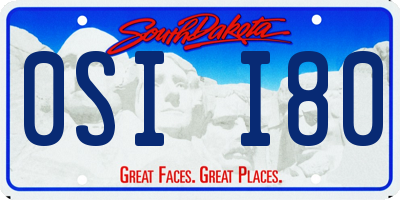 SD license plate 0SII80