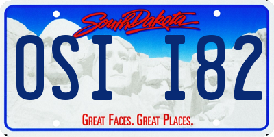 SD license plate 0SII82