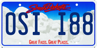 SD license plate 0SII88