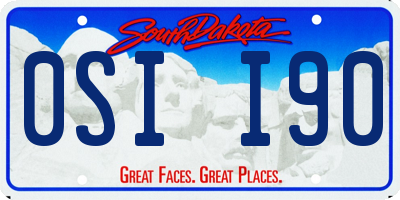 SD license plate 0SII90