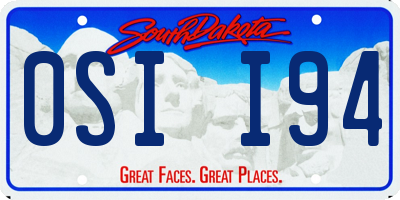 SD license plate 0SII94