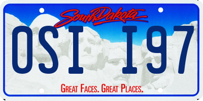 SD license plate 0SII97