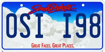 SD license plate 0SII98