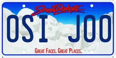 SD license plate 0SIJ00