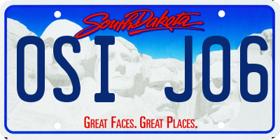 SD license plate 0SIJ06
