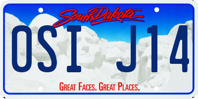 SD license plate 0SIJ14