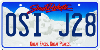SD license plate 0SIJ28