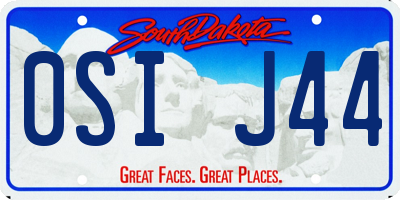 SD license plate 0SIJ44