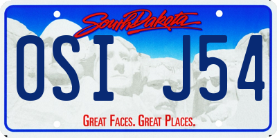 SD license plate 0SIJ54