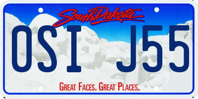 SD license plate 0SIJ55