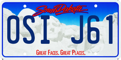 SD license plate 0SIJ61