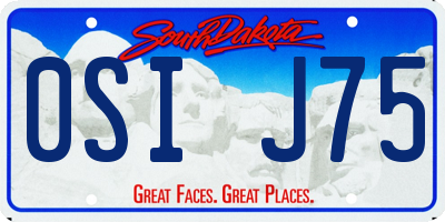 SD license plate 0SIJ75