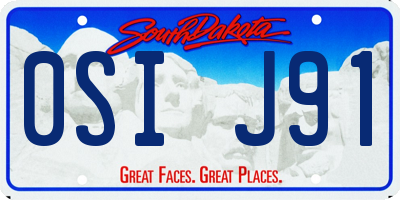 SD license plate 0SIJ91