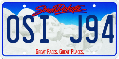 SD license plate 0SIJ94