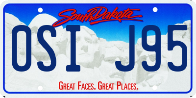 SD license plate 0SIJ95