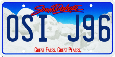 SD license plate 0SIJ96