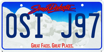 SD license plate 0SIJ97