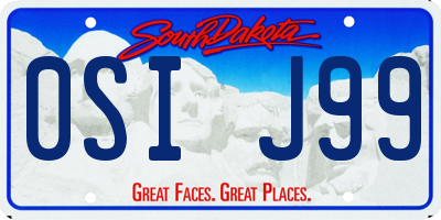 SD license plate 0SIJ99