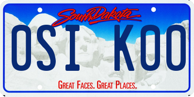 SD license plate 0SIK00