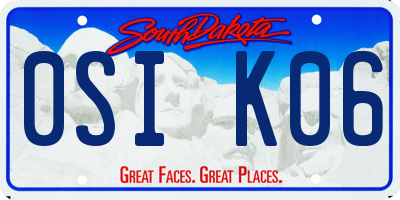 SD license plate 0SIK06