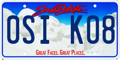SD license plate 0SIK08