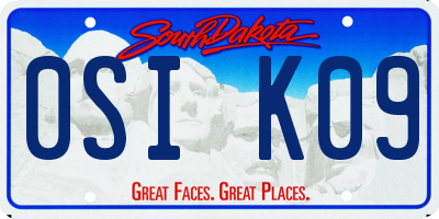 SD license plate 0SIK09