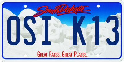 SD license plate 0SIK13