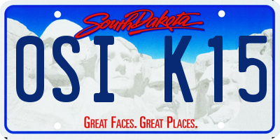 SD license plate 0SIK15