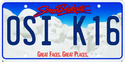 SD license plate 0SIK16
