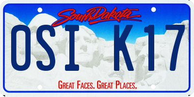 SD license plate 0SIK17