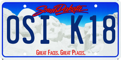 SD license plate 0SIK18
