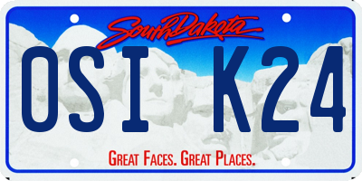 SD license plate 0SIK24
