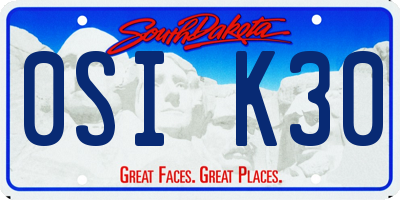 SD license plate 0SIK30