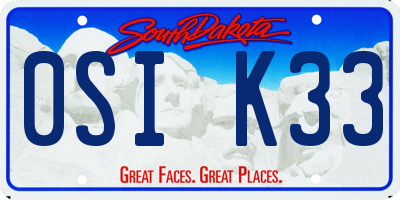SD license plate 0SIK33