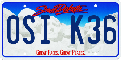 SD license plate 0SIK36