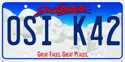 SD license plate 0SIK42