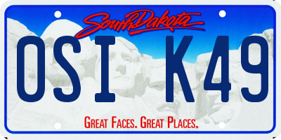SD license plate 0SIK49