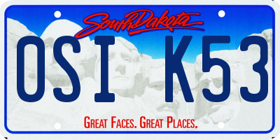 SD license plate 0SIK53