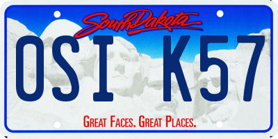 SD license plate 0SIK57